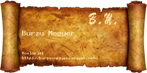 Burzu Megyer névjegykártya
